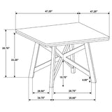 Canfield Brown 5-Piece 47-Inch Counter Height Dining Set