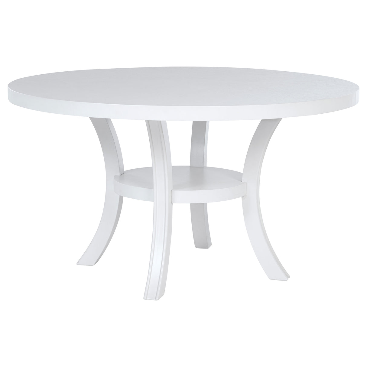 Judd Pearl White 5-Piece 54-Inch Round Wood Dining Table Set