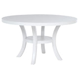 Judd Pearl White 5-Piece 54-Inch Round Wood Dining Table Set