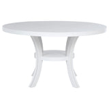 Judd Pearl White 5-Piece 54-Inch Round Wood Dining Table Set