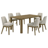 Castlewood Brown Oak 7-Piece 71-Inch Rectangular Dining Set