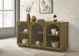 Castlewood Brown Oak 71-Inch Dining Sideboard Buffet Server