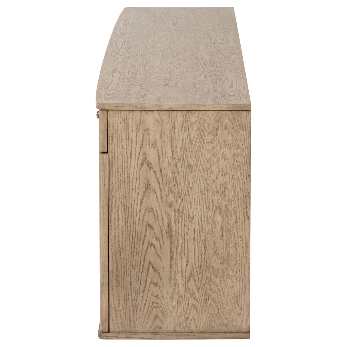 Kailani Beige Oak 4-Door Cane Sideboard Buffet Cabinet