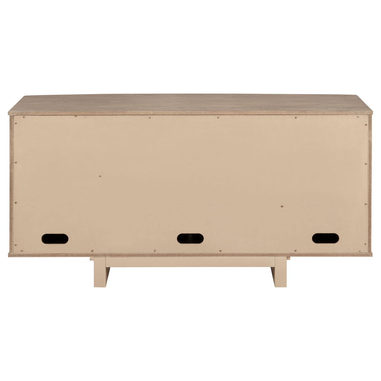 Kailani Beige Oak 4-Door Cane Sideboard Buffet Cabinet