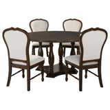 Landon Rich Brown 5-Piece 60-Inch Round Dining Table Set