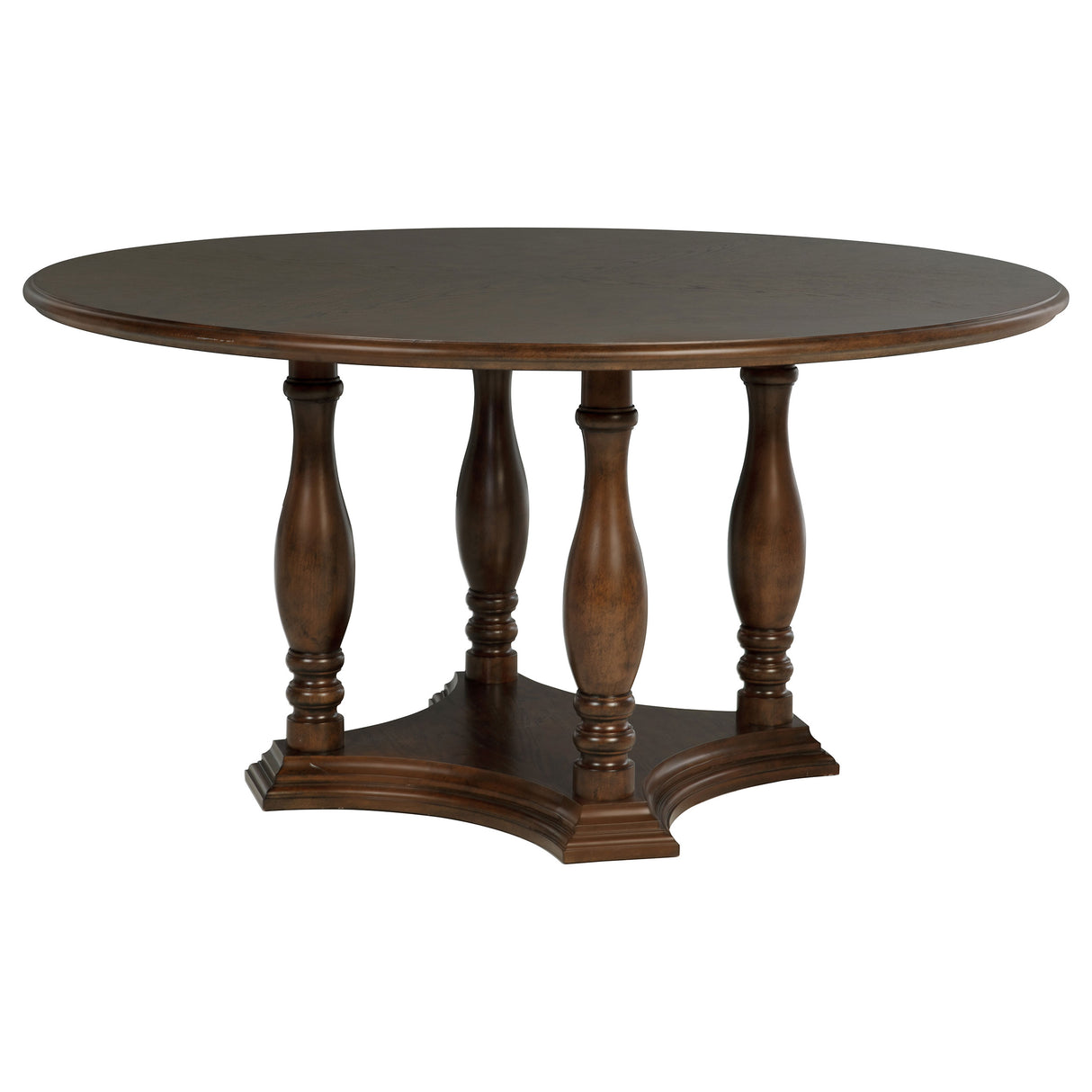 Landon Rich Brown 5-Piece 60-Inch Round Dining Table Set