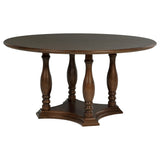 Landon Rich Brown 5-Piece 60-Inch Round Dining Table Set