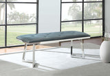 Beaufort Steel Grey Velvet Upholstered Dining Bench