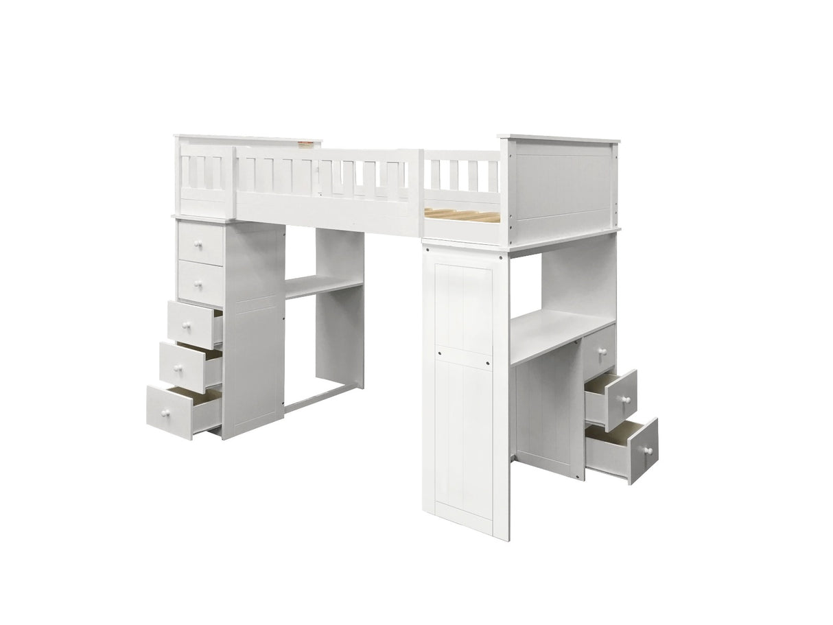 Willoughby White Finish Loft Bed