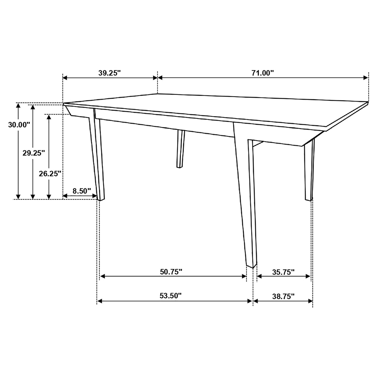 Nogales Wooden Dining Table Acacia And Coastal Grey