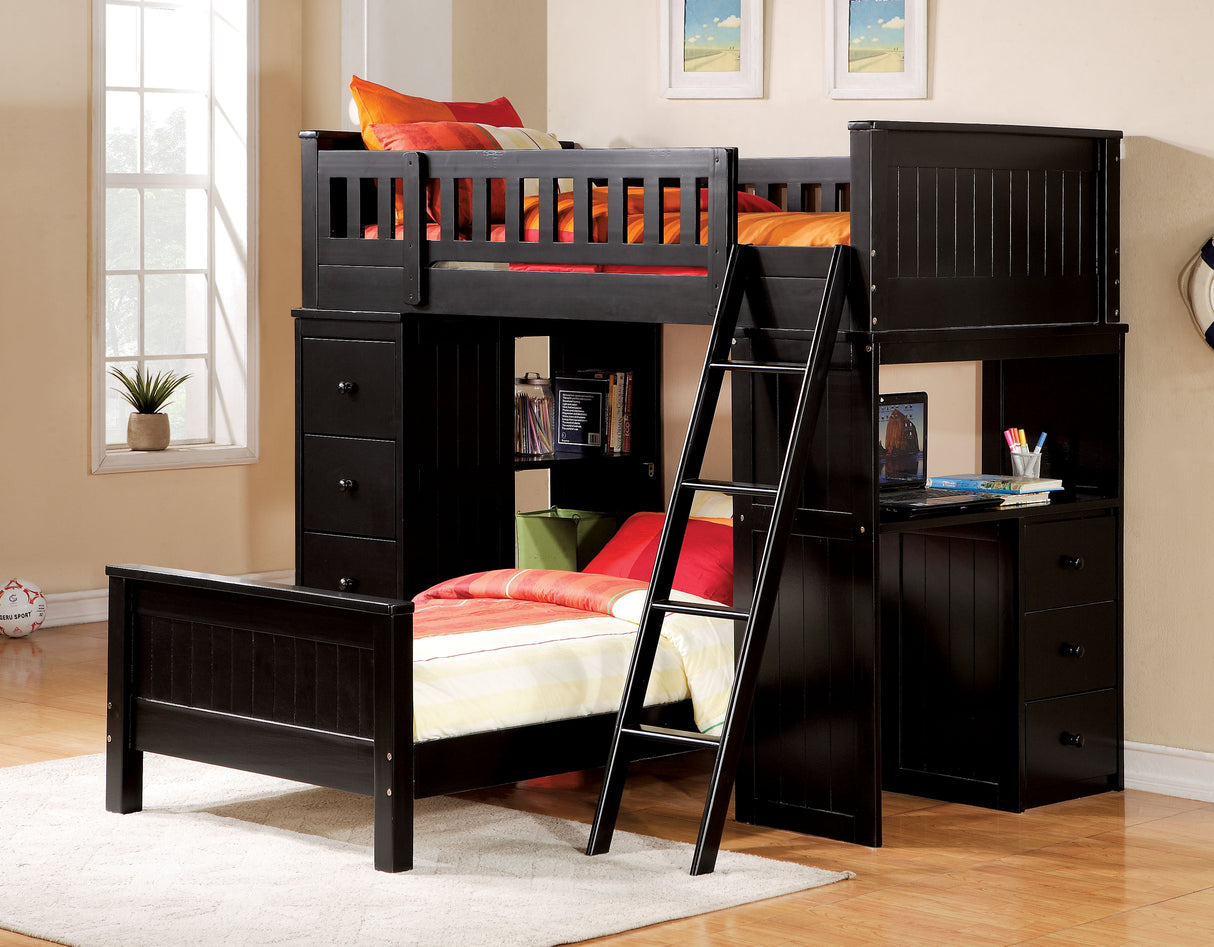 Willoughby Black Finish Twin Bed