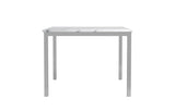 Athena Rectangle Dining Table With Marble Top Chrome