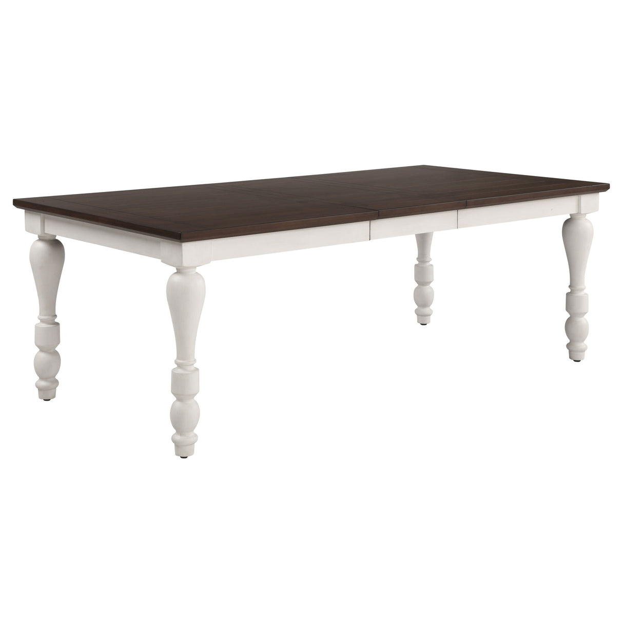 Madelyn Coastal White 86-Inch Extension Leaf Dining Table