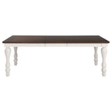 Madelyn Coastal White 86-Inch Extension Leaf Dining Table