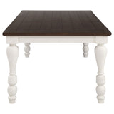 Madelyn Coastal White 86-Inch Extension Leaf Dining Table