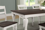 Madelyn Coastal White 86-Inch Extension Leaf Dining Table