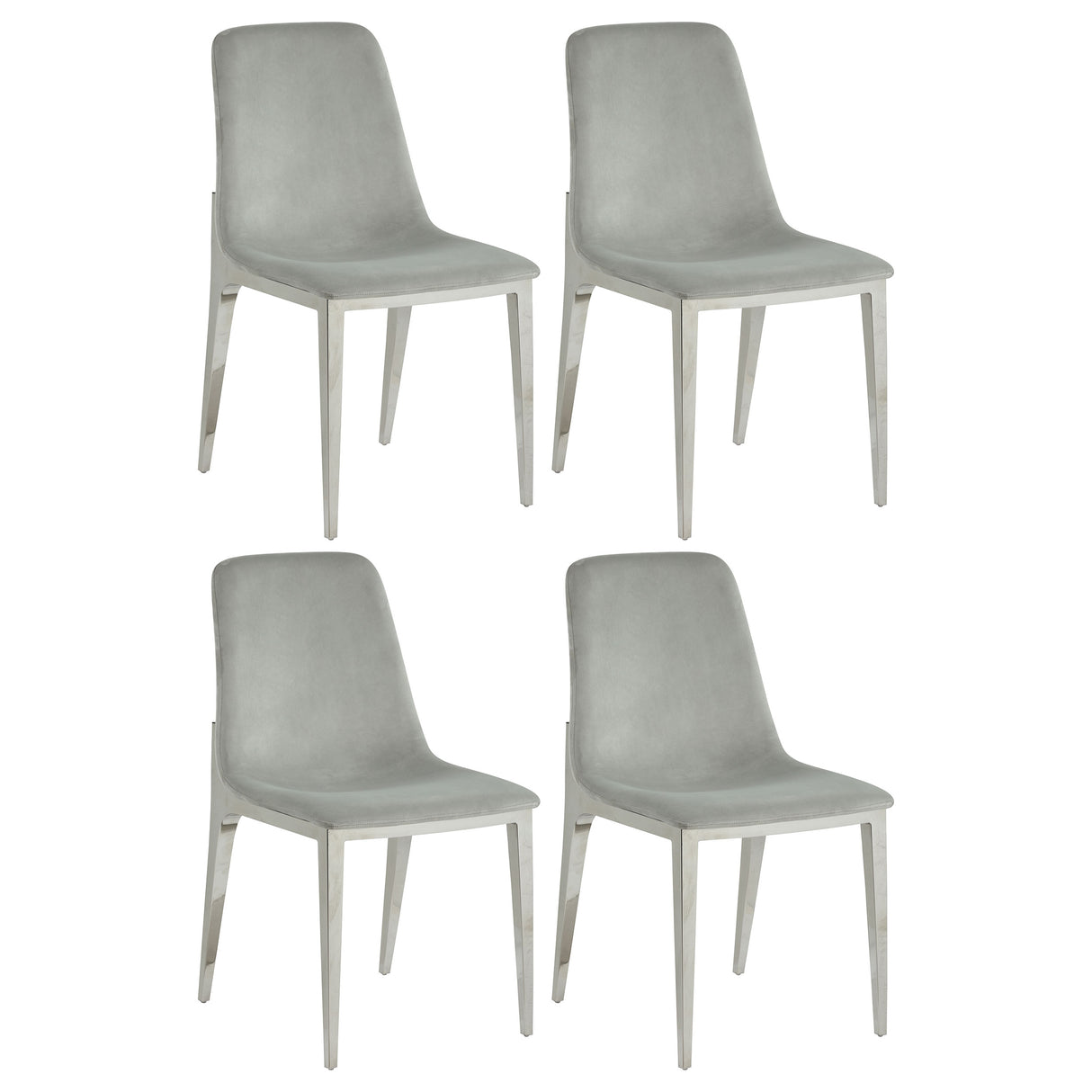 Irene Light Grey Upholstered Dining Side Chair (Set Of 4)