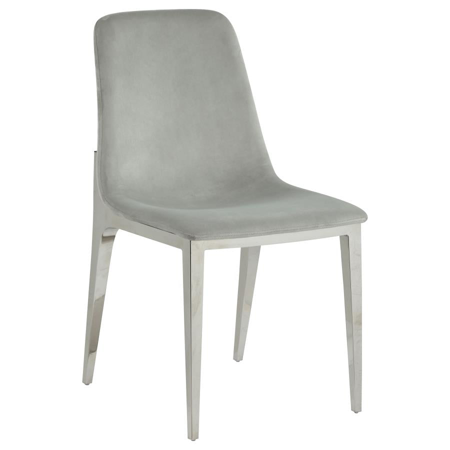 Irene Light Grey Upholstered Dining Side Chair (Set Of 4)