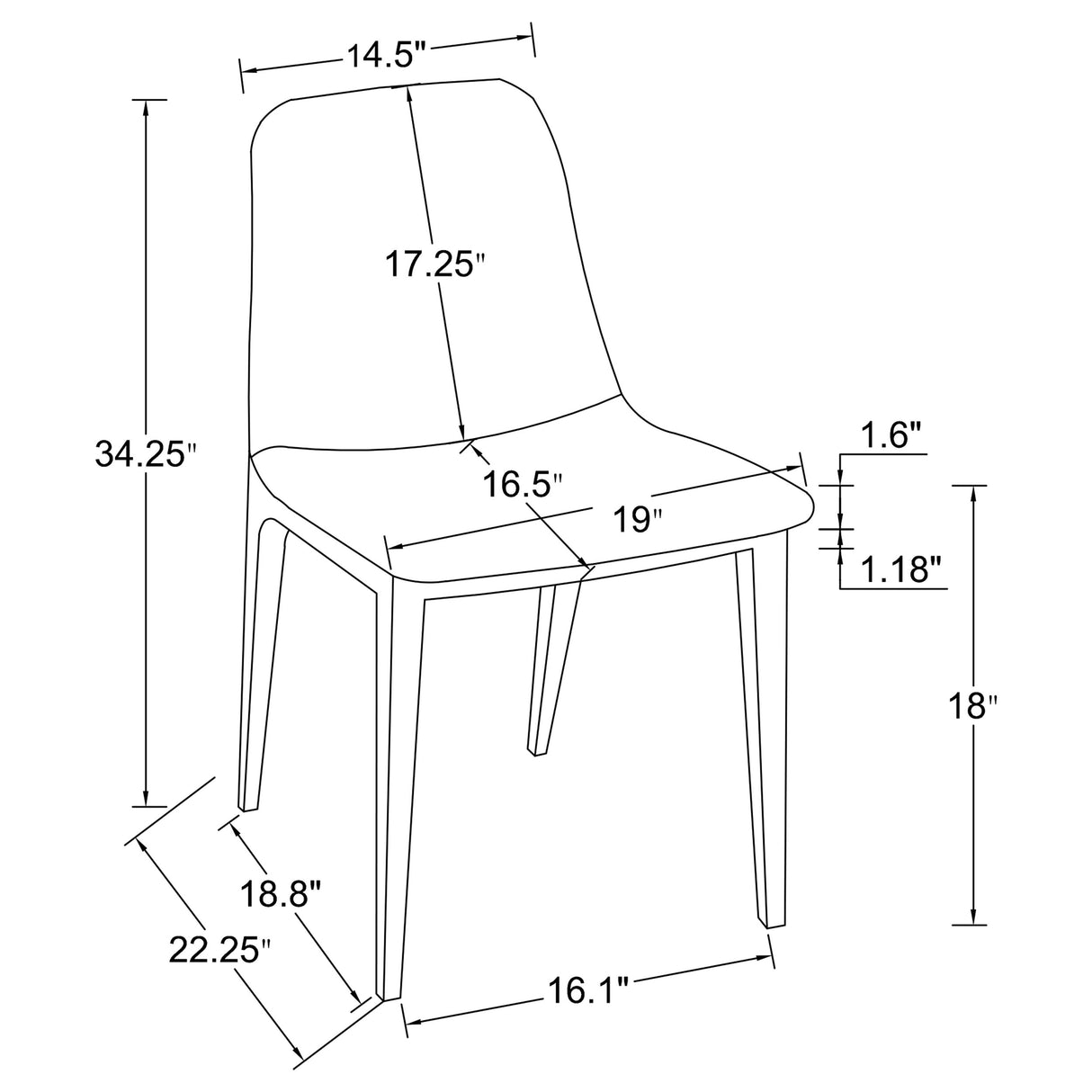 Irene Light Grey Upholstered Dining Side Chair (Set Of 4)