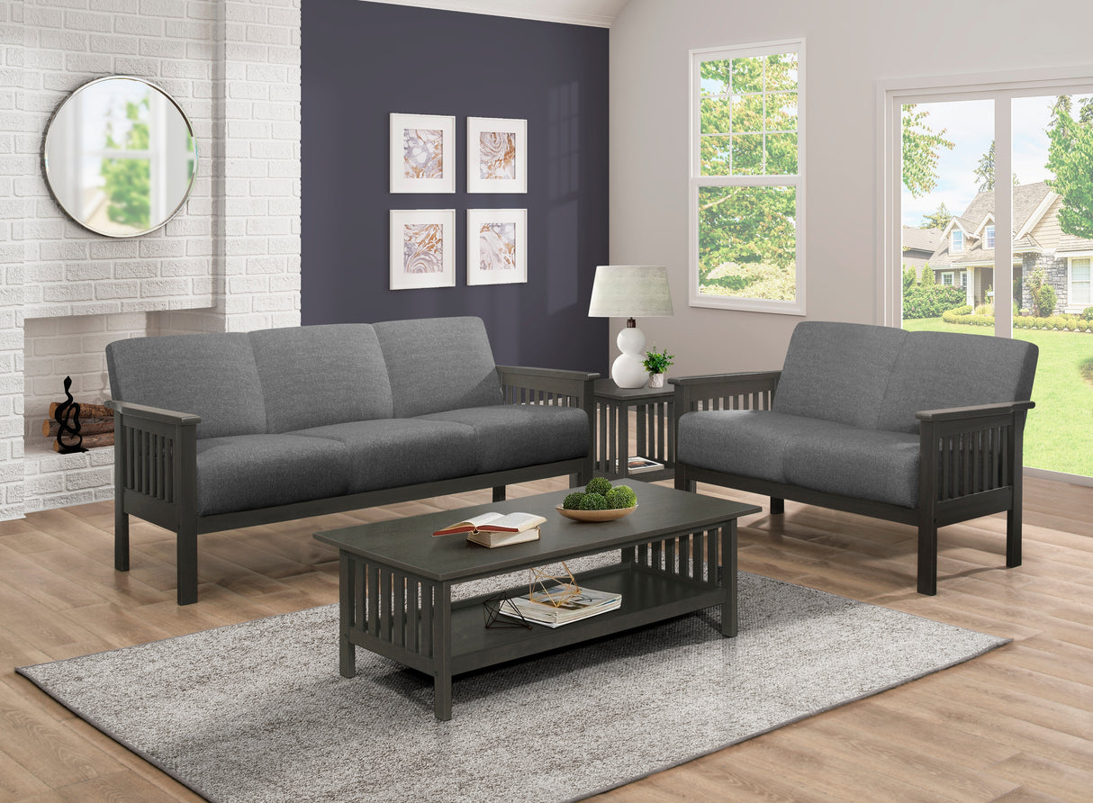 Lewiston Gray Love Seat