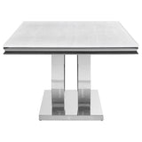 Kerwin White Marble Rectangular 71-Inch Stone Top Dining Table