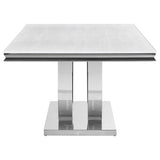 Kerwin White Marble Rectangular 71-Inch Stone Top Dining Table