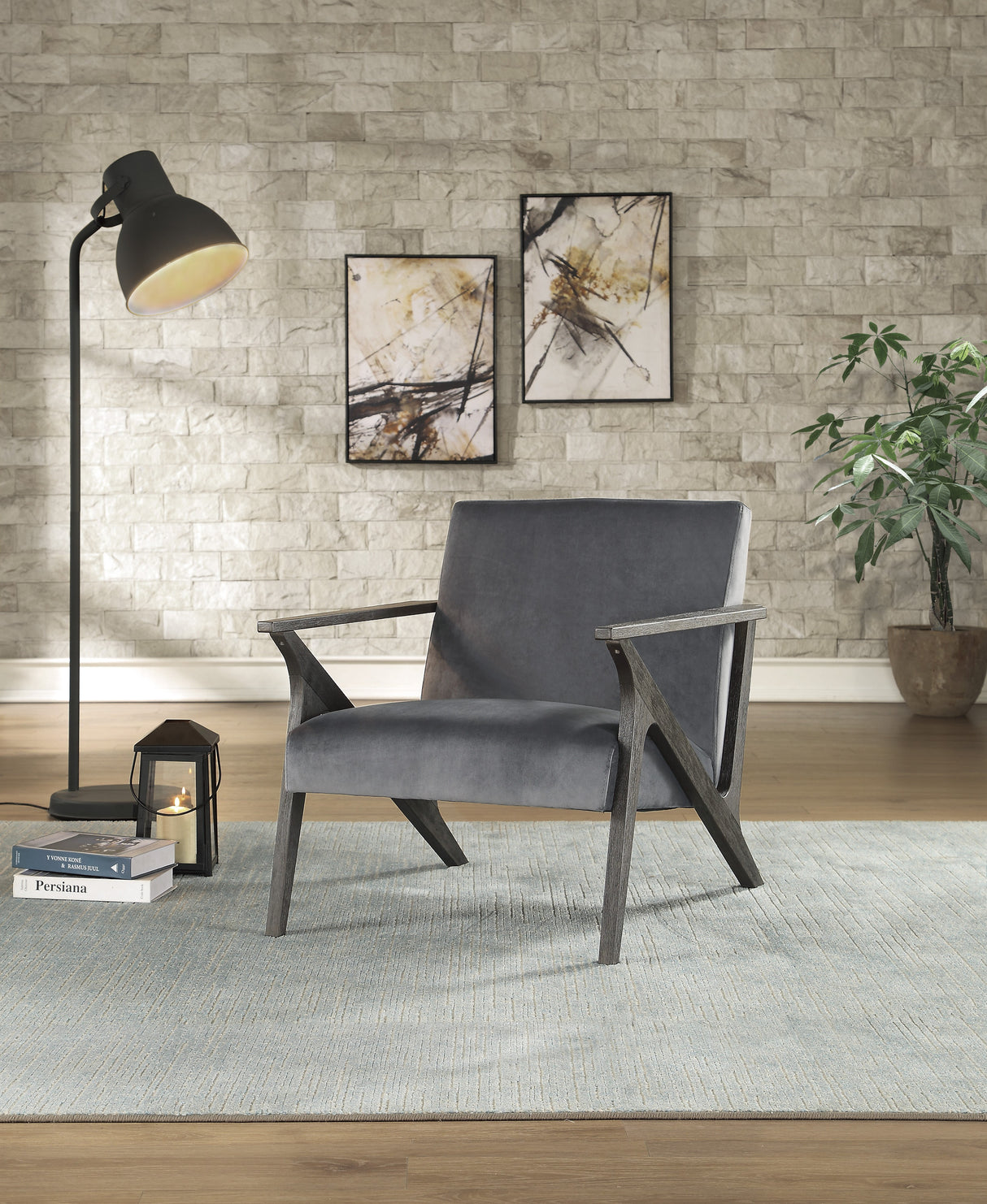 Coriana Gray Accent Chair