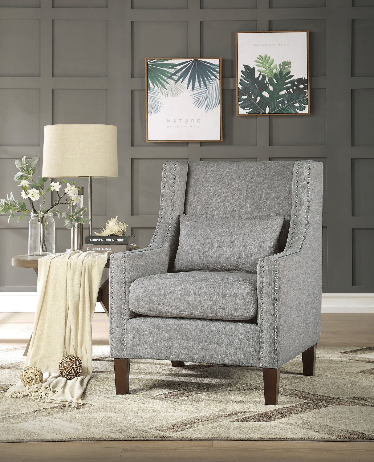 Keller Gray Accent Chair