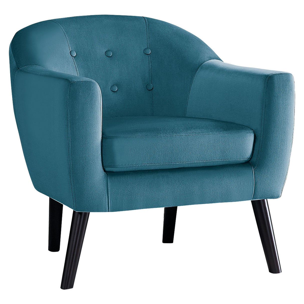 Quill Blue Velvet Accent Chair