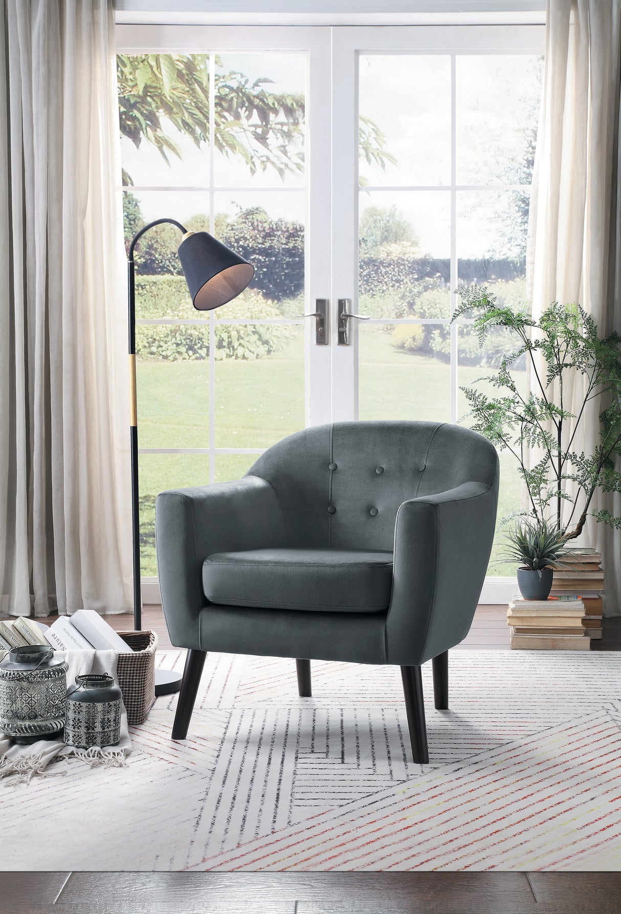 Quill Gray Accent Chair