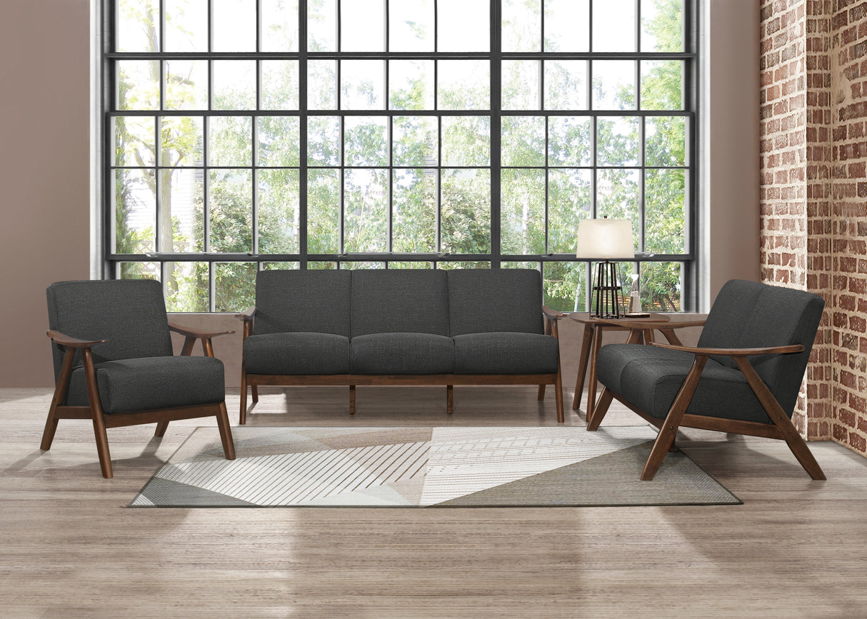 Damala Dark Gray Love Seat