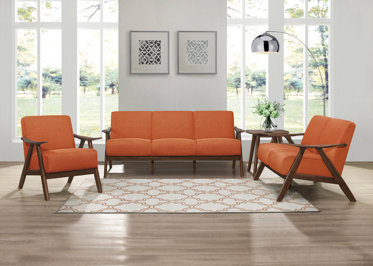 Damala Orange Accent Chair