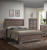 Acme Lyndon Panel Bedroom Set in Weathered Gray Grain