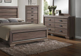 Acme Lyndon Panel Bedroom Set in Weathered Gray Grain