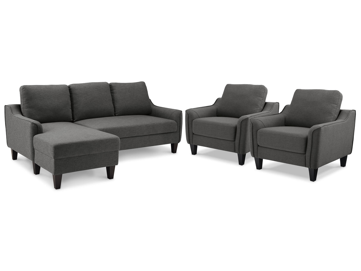 Jarreau Sofa Chaise Sleeper and 2 Chairs