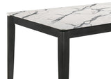 Stevie Rectangular Dining Table With Faux Marble Top