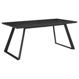 Smith Black Rectangular 71-Inch Ceramic Top Dining Table