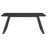 Smith Black Rectangular 71-Inch Ceramic Top Dining Table