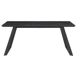 Smith Black Rectangular 71-Inch Ceramic Top Dining Table