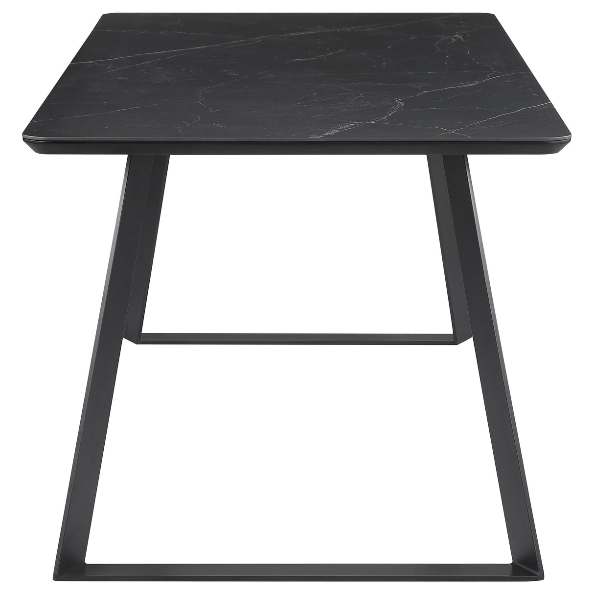 Smith Black Rectangular 71-Inch Ceramic Top Dining Table