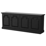 Florence 4-door Dining Sideboard Buffet Distressed Black