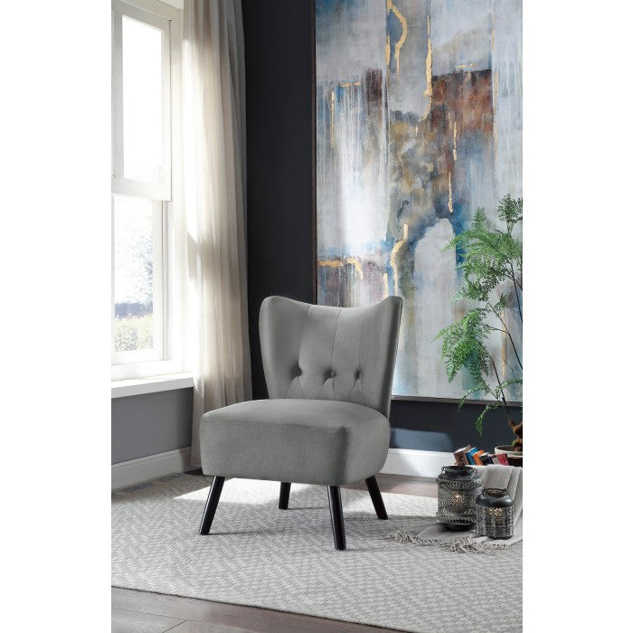 Imani Exposed Wood Legs With Brown Accent Chair