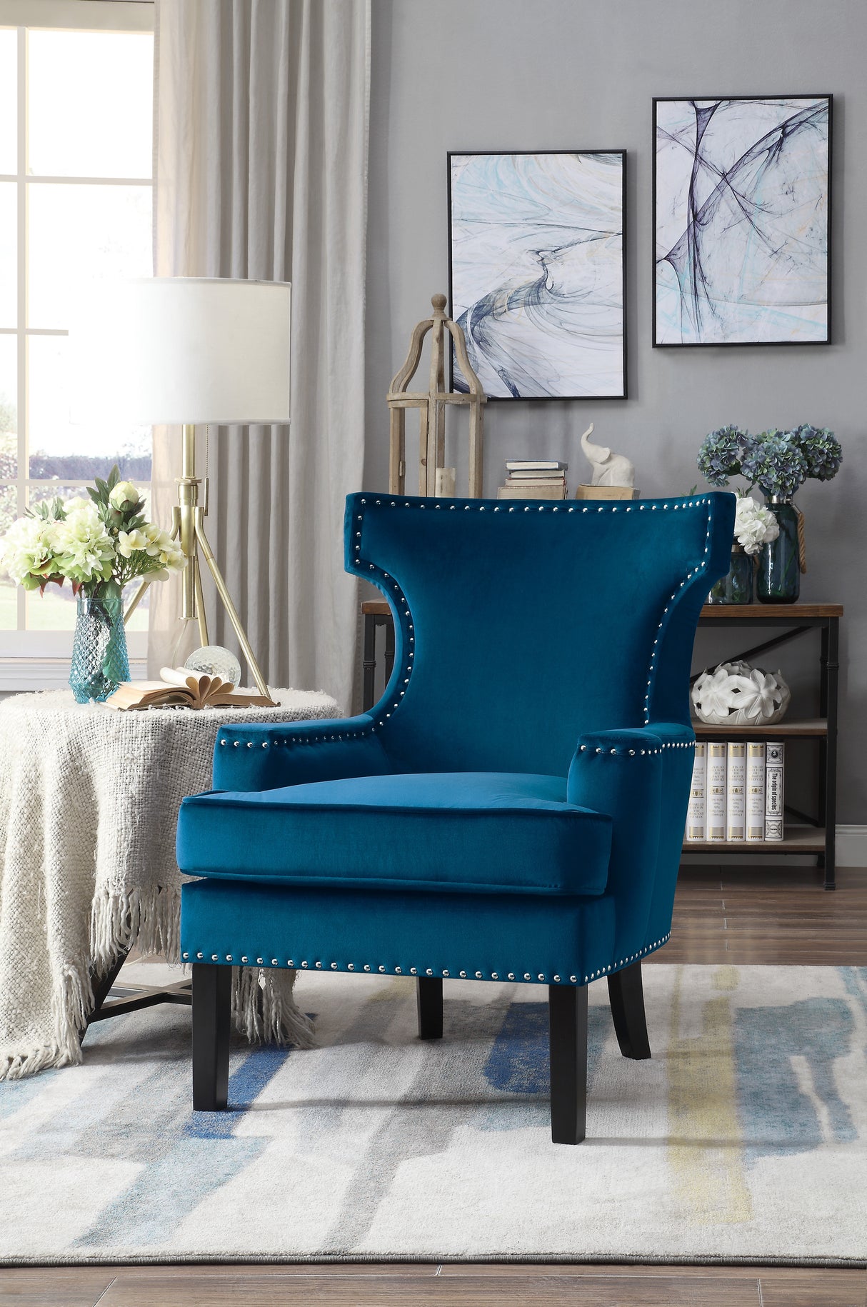 Lapis Blue Accent Chair