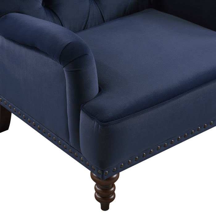 Holland Park Dark Blue Accent Chair