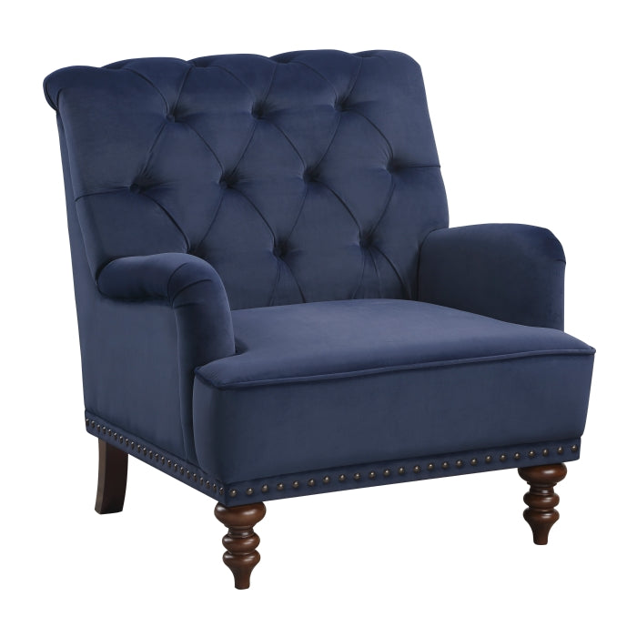 Holland Park Dark Blue Accent Chair