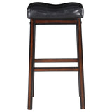 Donald Upholstered Bar Stools Black And Cappuccino (Set Of 2)