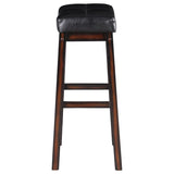 Donald Upholstered Bar Stools Black And Cappuccino (Set Of 2)