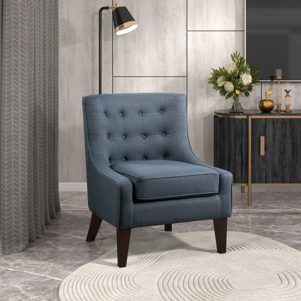 Margaret Blue Accent Chair