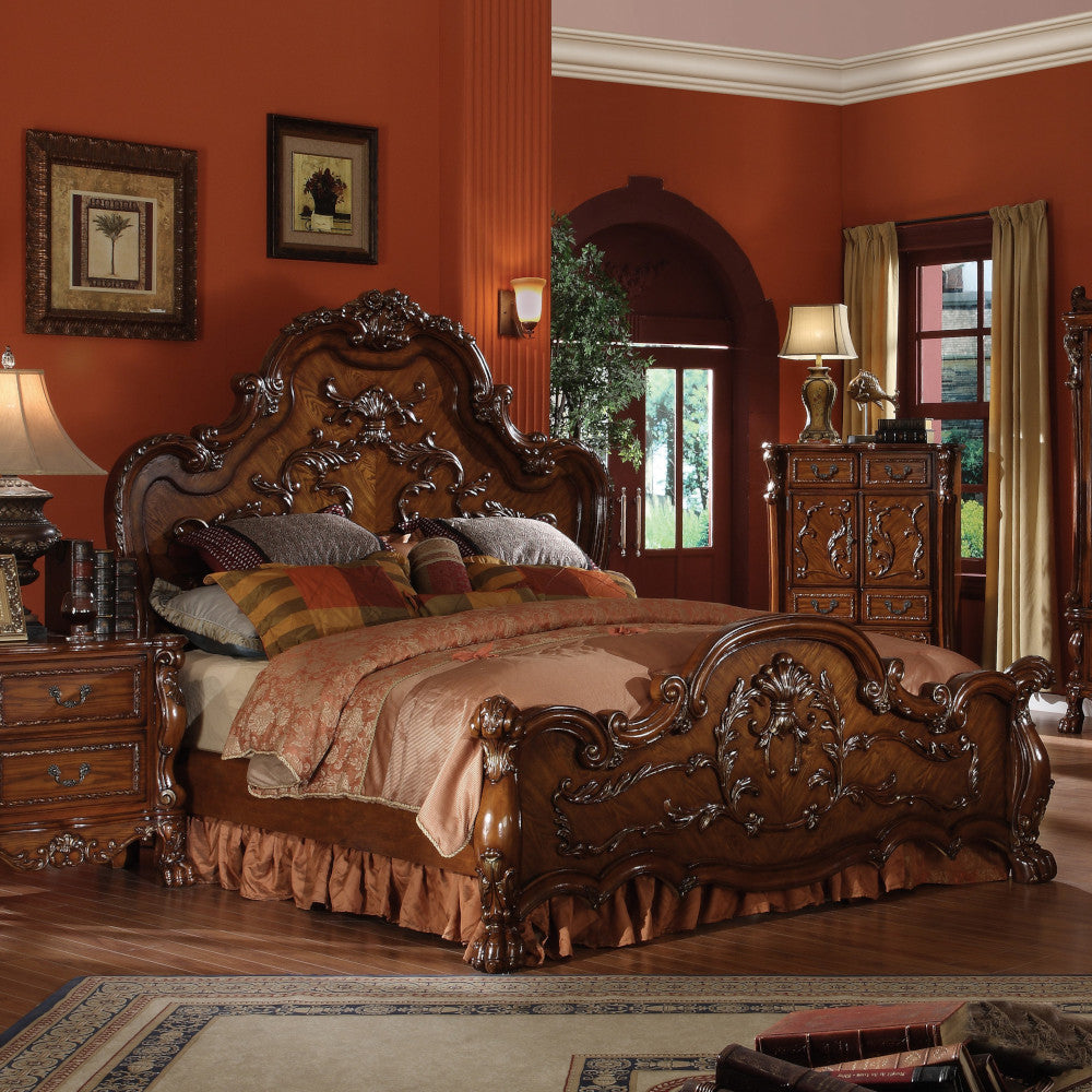 Dresden Cherry Oak Finish Eastern King Bed