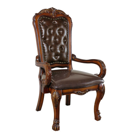 Dresden Synthetic Leather & Cherry Oak Finish Executive Office Chair